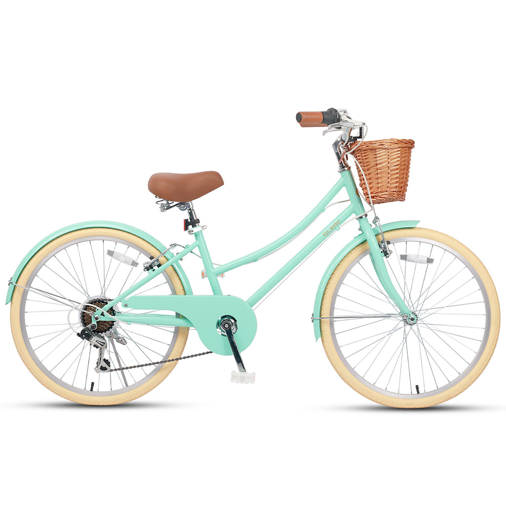 Mint Green Cruiser Kids Bikes 24 Inch Beach Cruiser Bike Girls