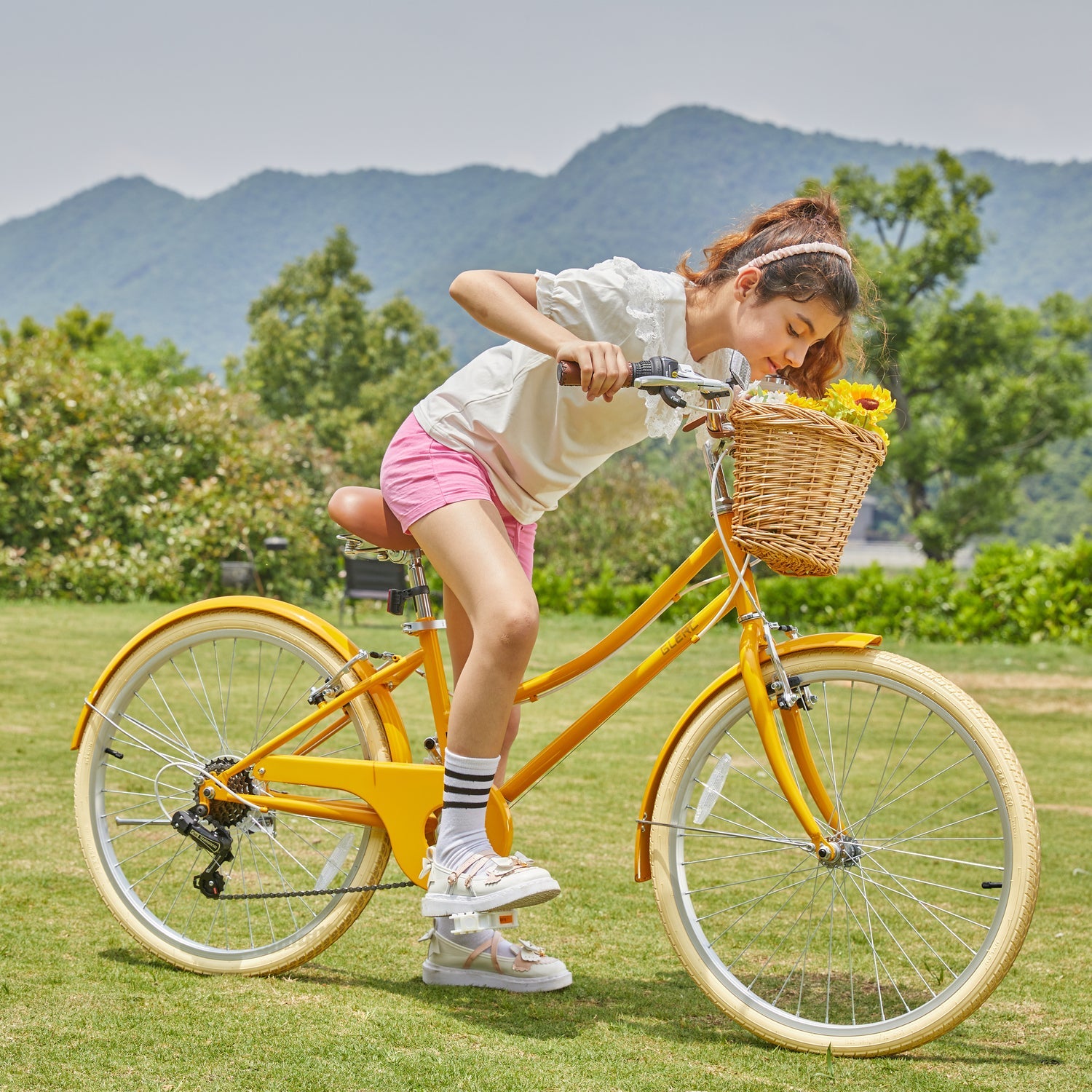 Glerc 24" Girls 6 Speed Hybrid Bike-Sissi