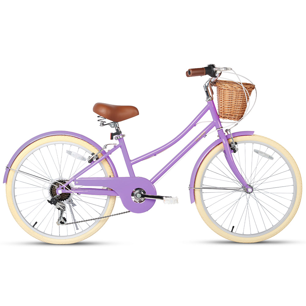 24 inch Beach Cruiser Bike Girls Hybrid Bike With Basket-Glerc