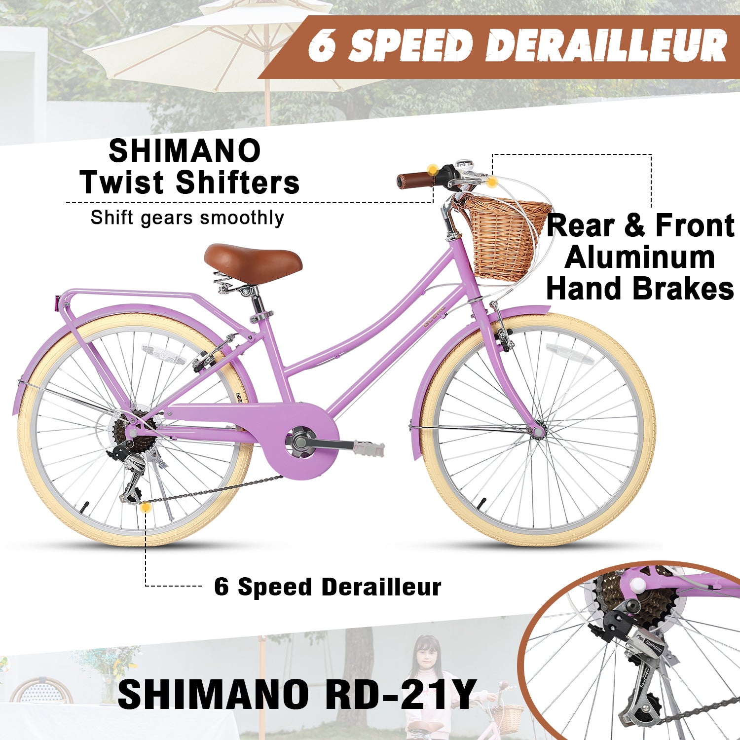 6 speed sales girls bike