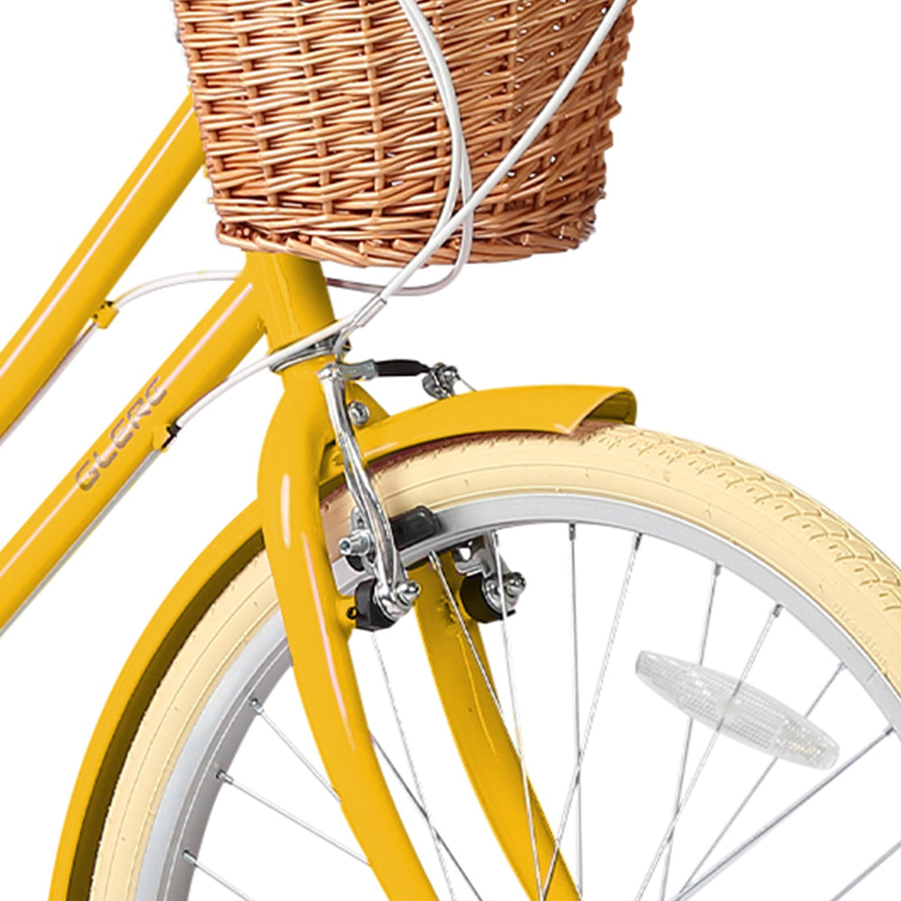 Ladies yellow bike with basket deals