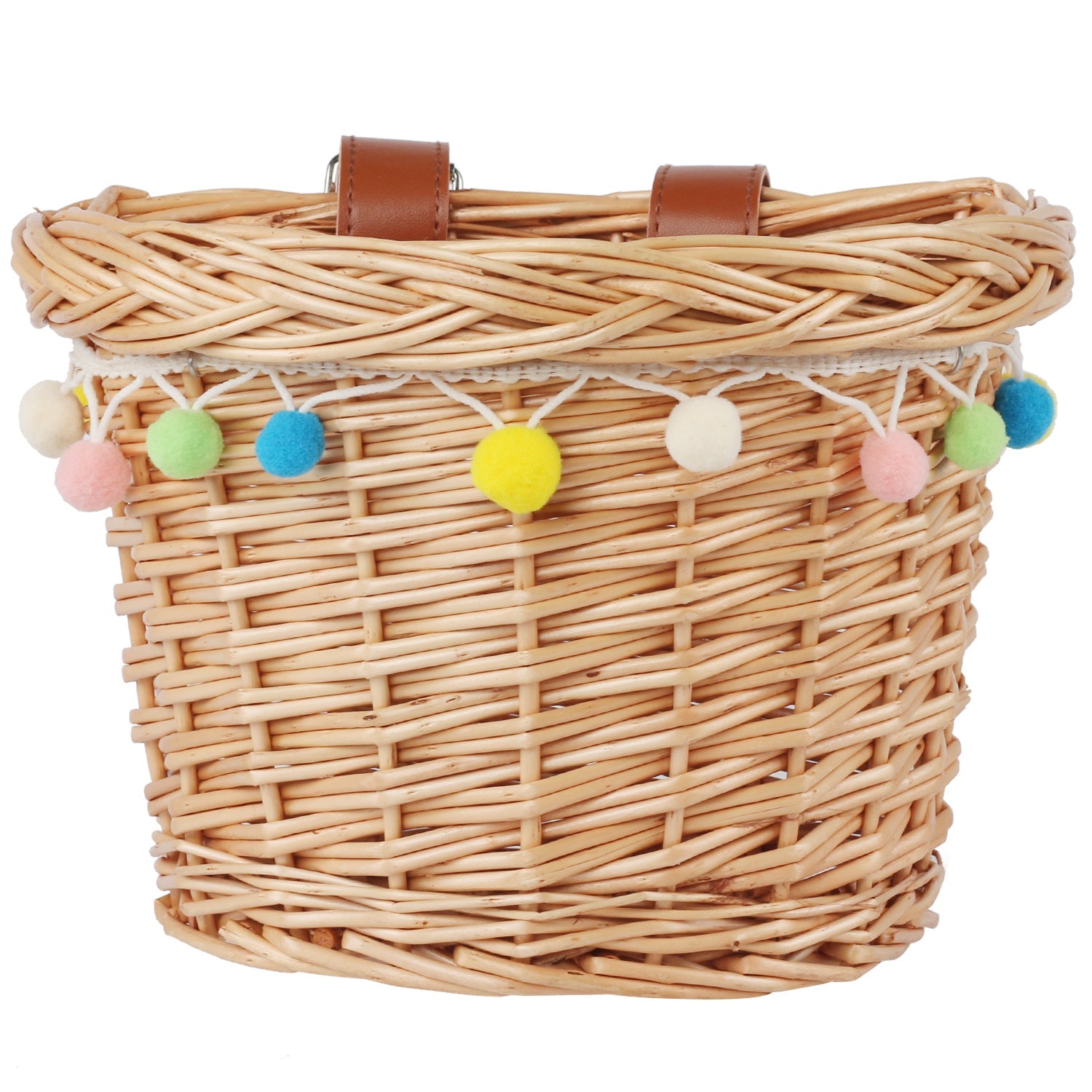 Wicker Basket with Felt Balls