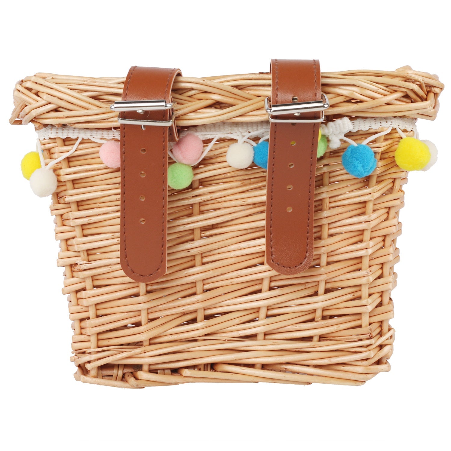 Wicker Basket with Felt Balls