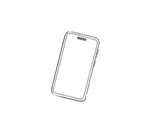 Line-art illustration of a smartphone showing payment app icons for secure online checkout